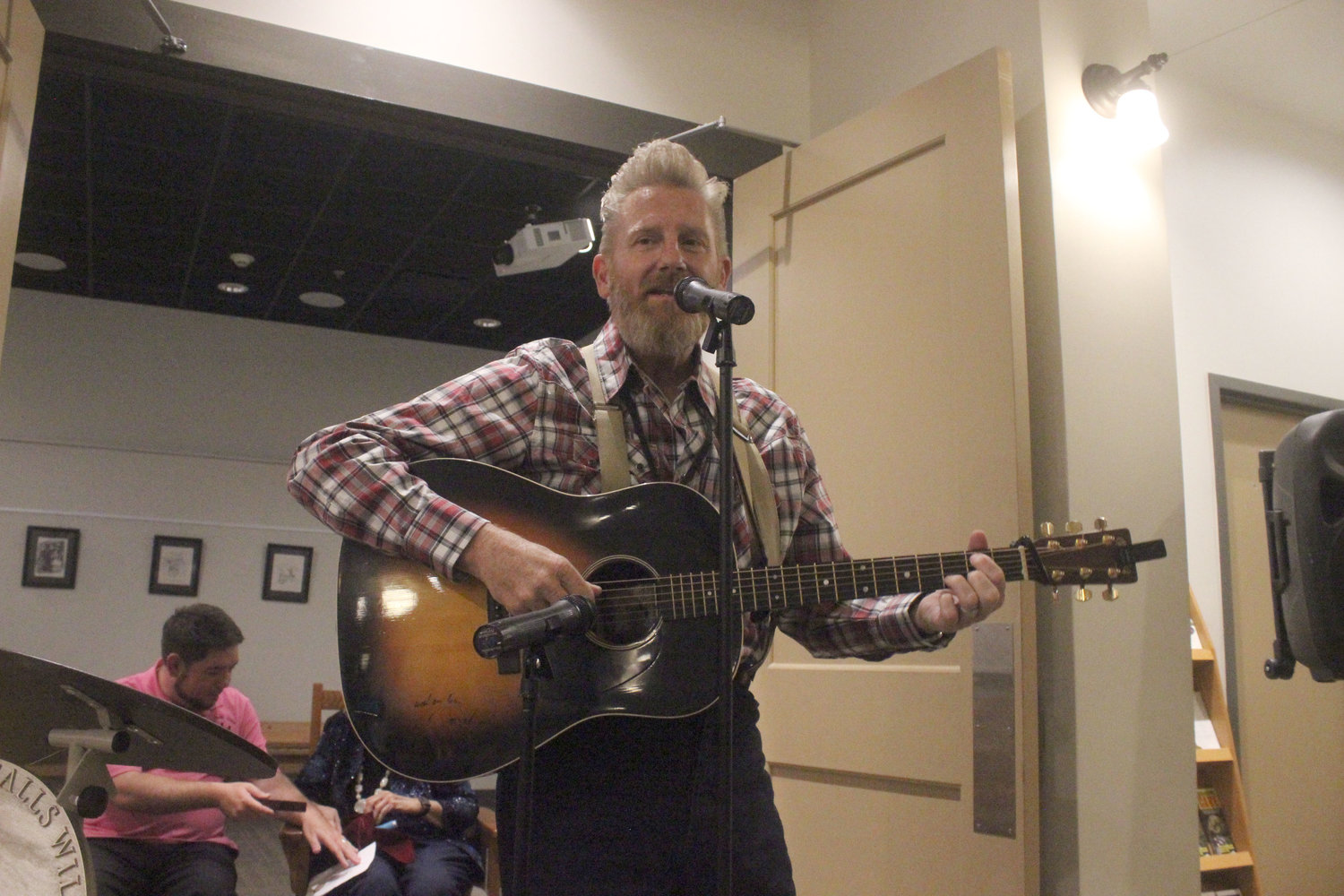 Rory Feek plays one of two songs during the Laura Ingalls Wilder Children’s Literature Awards Ceremony at the museum on Nov. 3. He sang “That’s Important to Me” and  “A Little More Country Than That.”